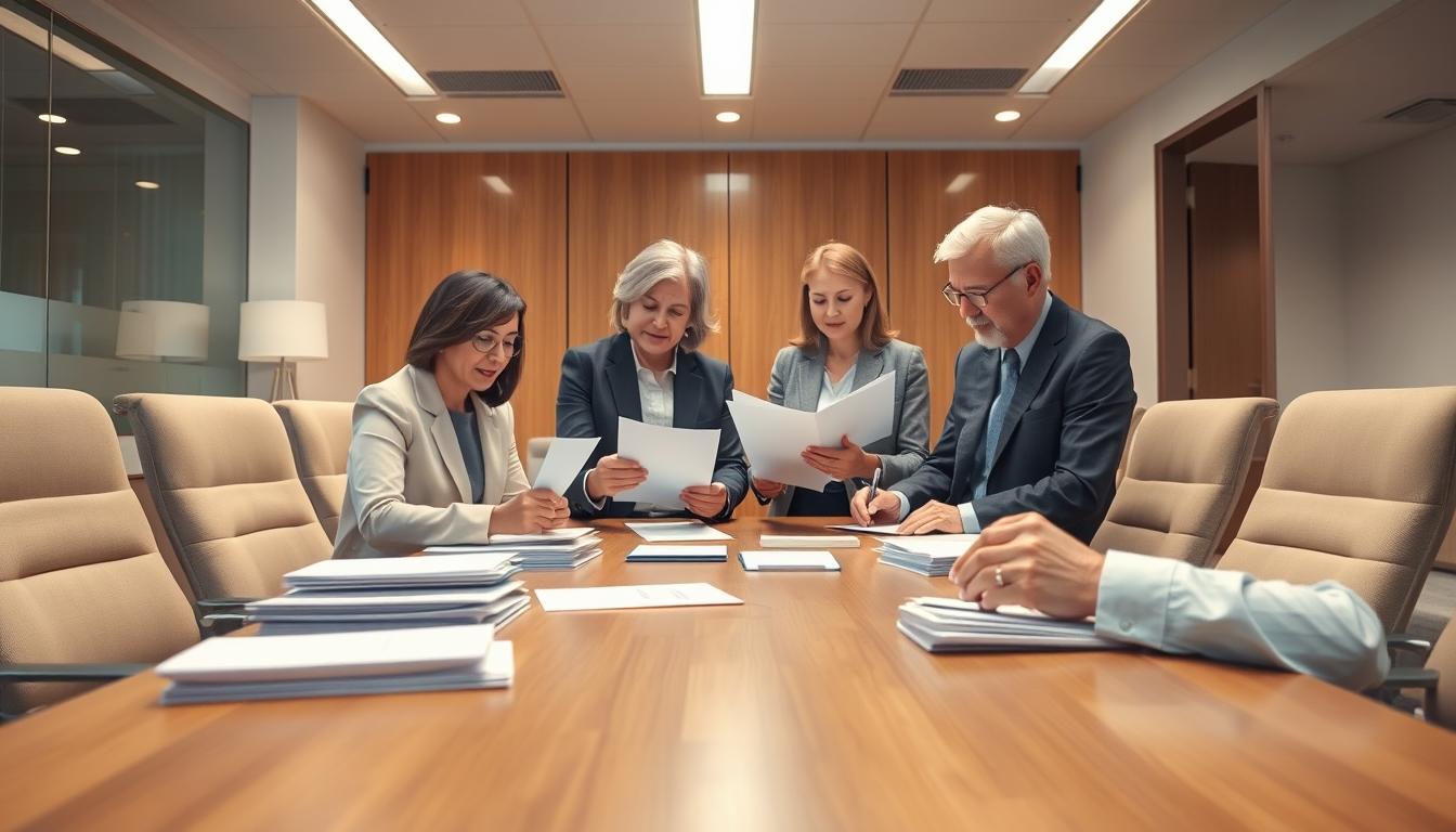 Business agreement signing